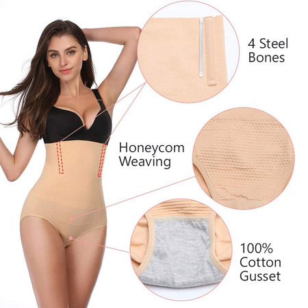 Buy Womens High Waist Shapewear with Anti Rolling Strip Tummy Control Tucker  Waist Slimming Panties Online In India At Discounted Prices